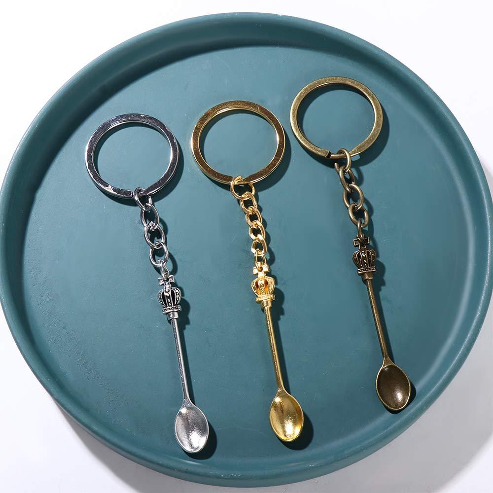 Vintage Collectible Spoons - Colher de cozinha vintage coroa chaveiro