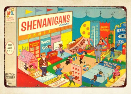 Vintage Collectibles Store - Placa de Metal Vintage Colecionável Shenanigans