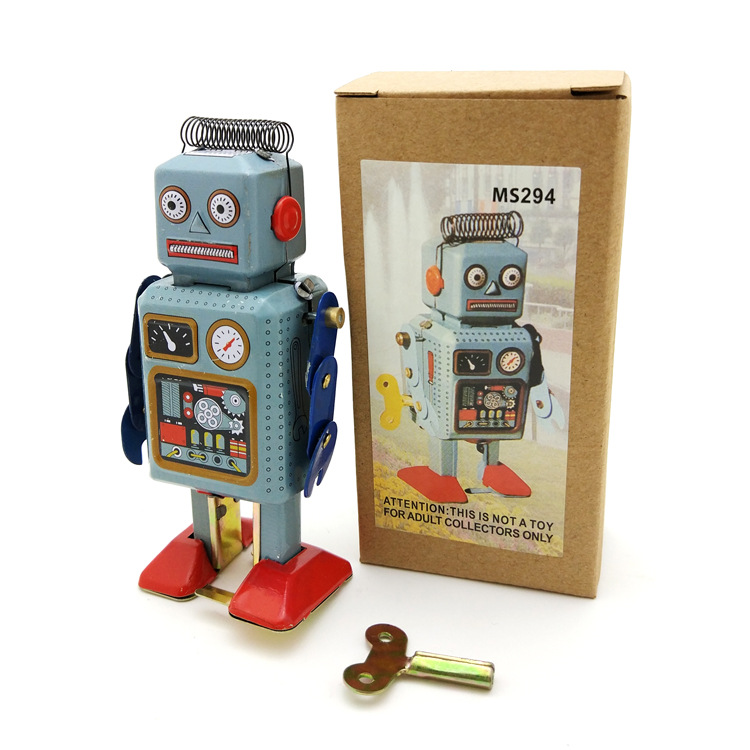 Vintage Collectibles Store - Robô de metal vintage MS294, com