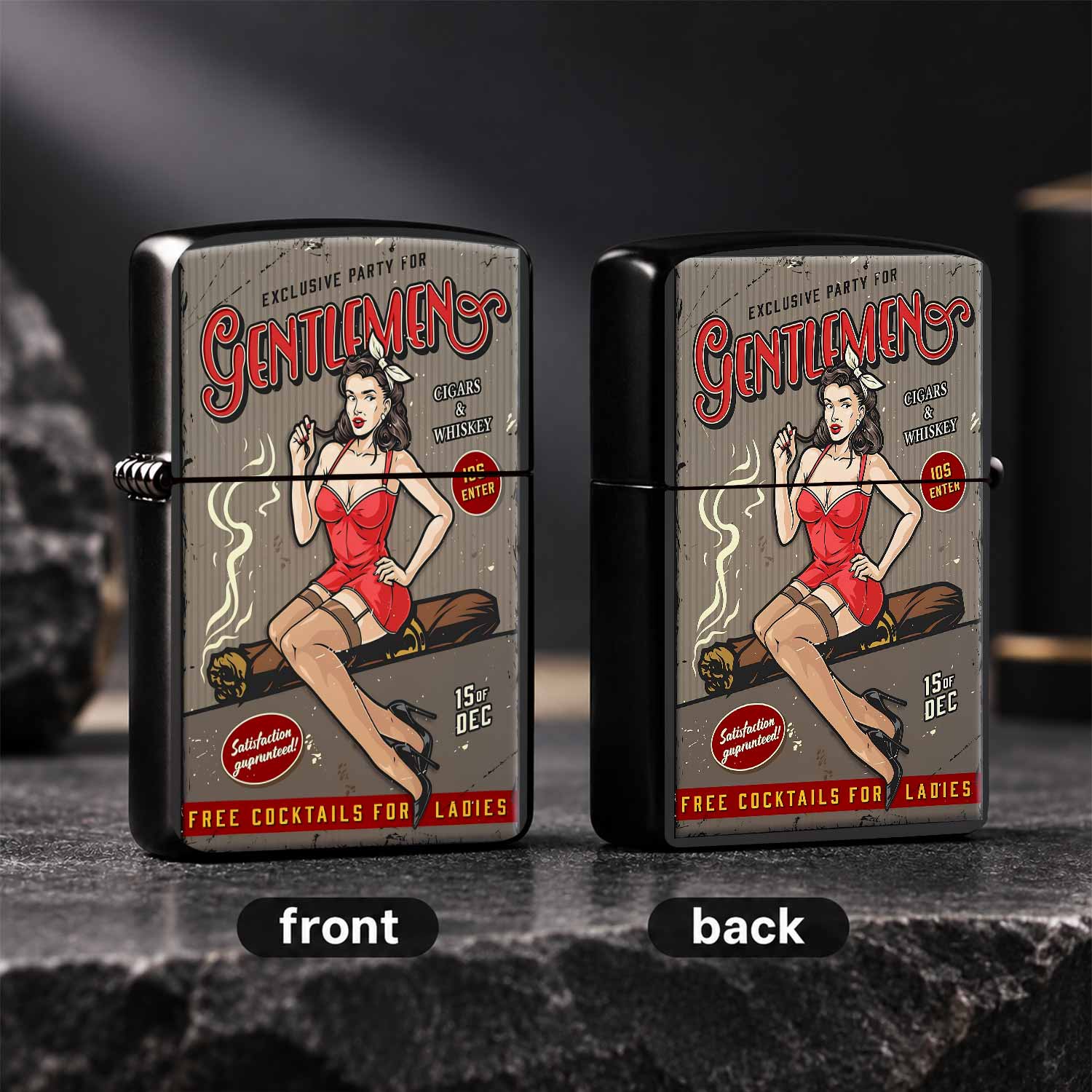 Isqueiro Vintage com Estampa d - Vintage Collectible Posters avaliação e preço